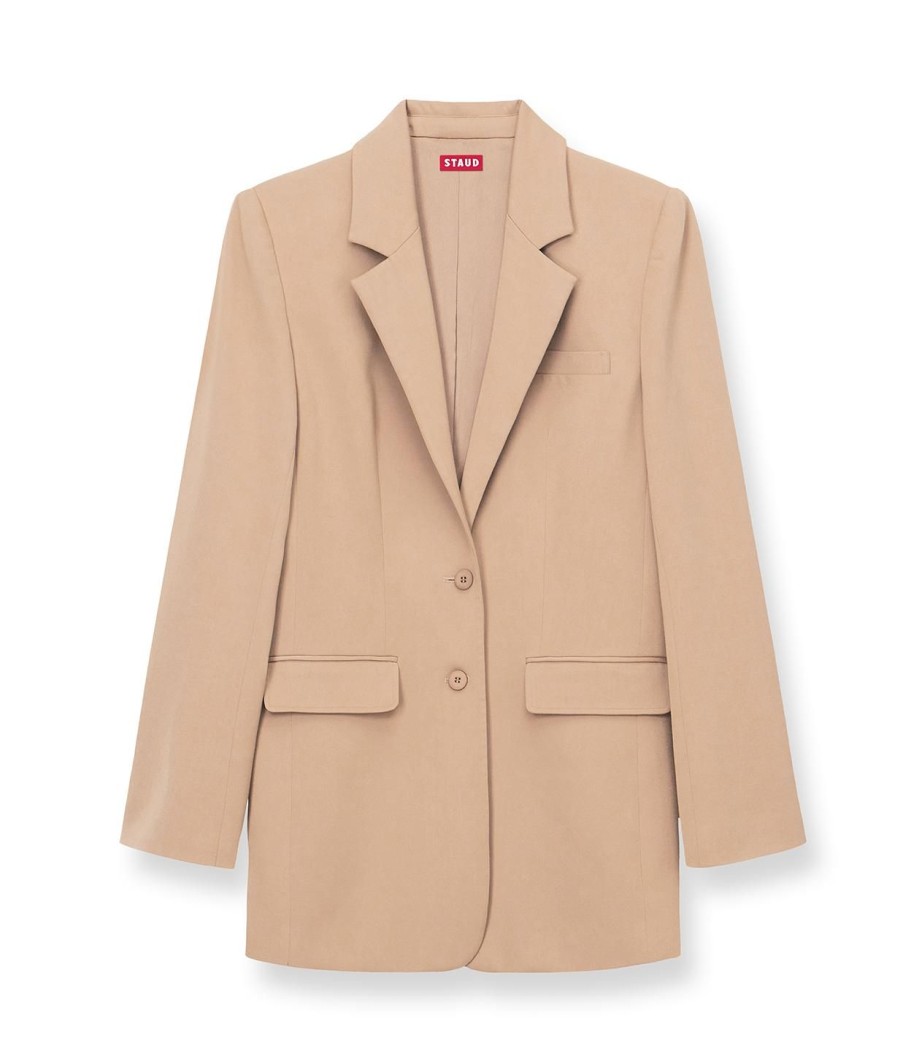 Clothing Staud | City Oversized Blazer In Camel