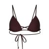 Clothing Anemos | The Wrap Triangle Bikini Top In Espresso