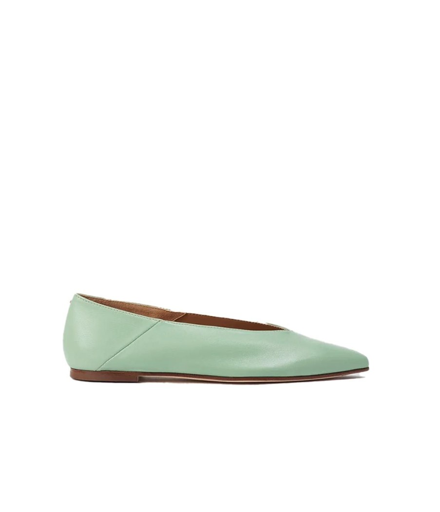 Shoes Aeyde | Moa Nappa Leather Flat In Mint