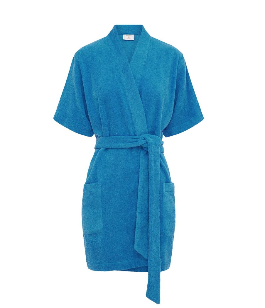 Clothing TERRY. | Abito Towelling Robe In Ciano