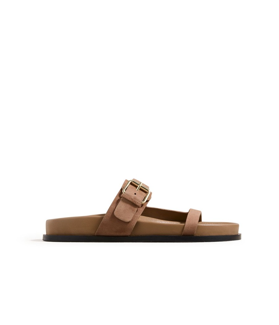 Shoes A.Emery | Prince Suede Slide In Nutmeg