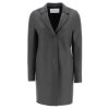 Clothing Harris Wharf London | Pressed Wool Cocoon Coat In Grey Marle