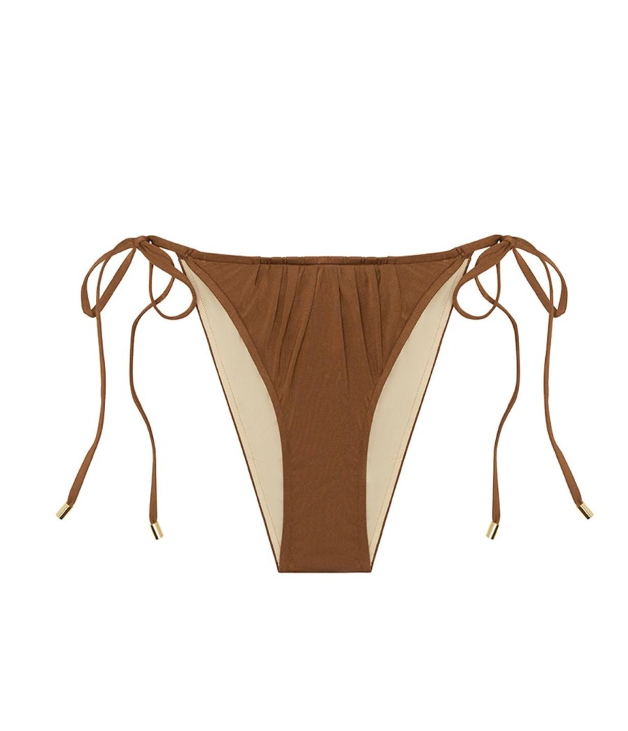 Clothing Peony | Ruched String Pant In Maple