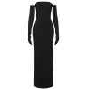 Clothing Solace London | Tullia Crepe Knit Maxi Dress In Black