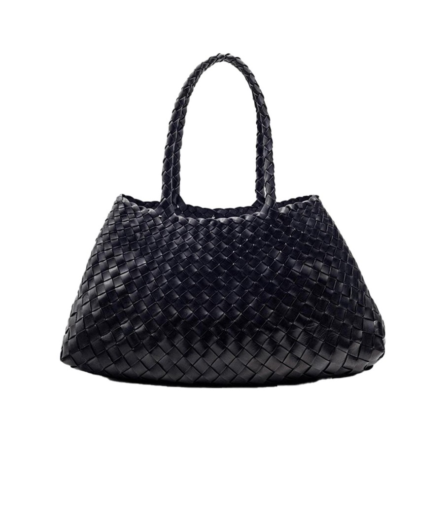 Accessories Dragon Diffusion | Large Santa Croce Leather Bag In Black