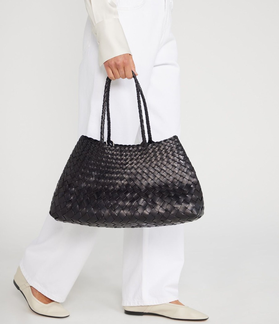 Accessories Dragon Diffusion | Large Santa Croce Leather Bag In Black