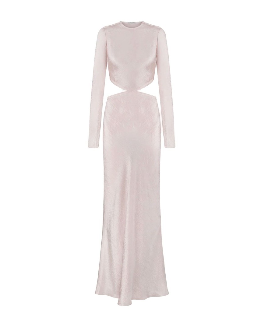 Clothing Anna October | Martha Long Sleeve Maxi Dress In Pink