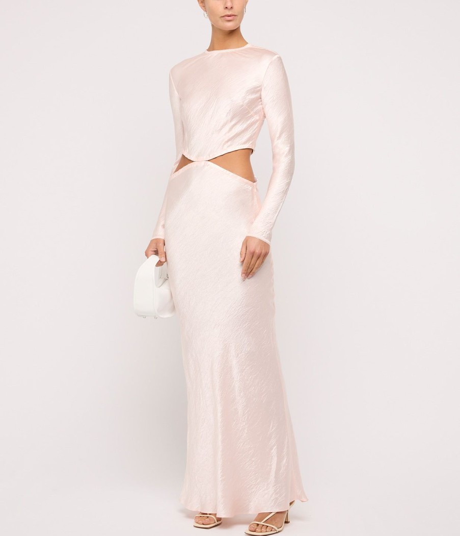 Clothing Anna October | Martha Long Sleeve Maxi Dress In Pink