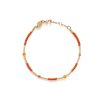 Accessories Anni Lu | Clemence Beaded Bracelet In Caramel And Ecru