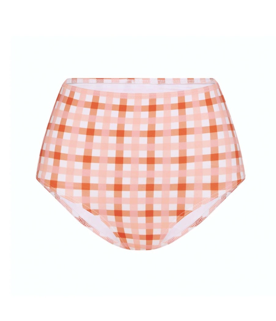 Clothing Ephemera | High Waisted Pant In Grapefruit Gingham