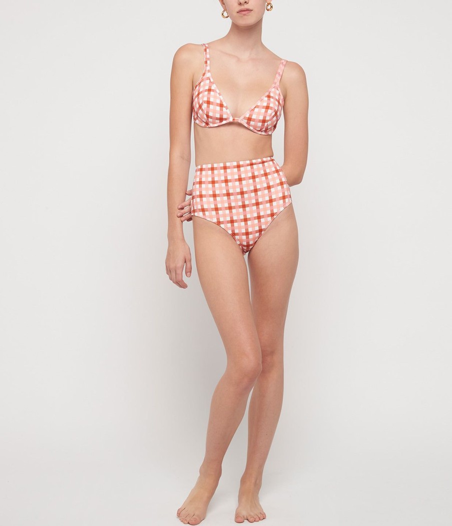 Clothing Ephemera | High Waisted Pant In Grapefruit Gingham