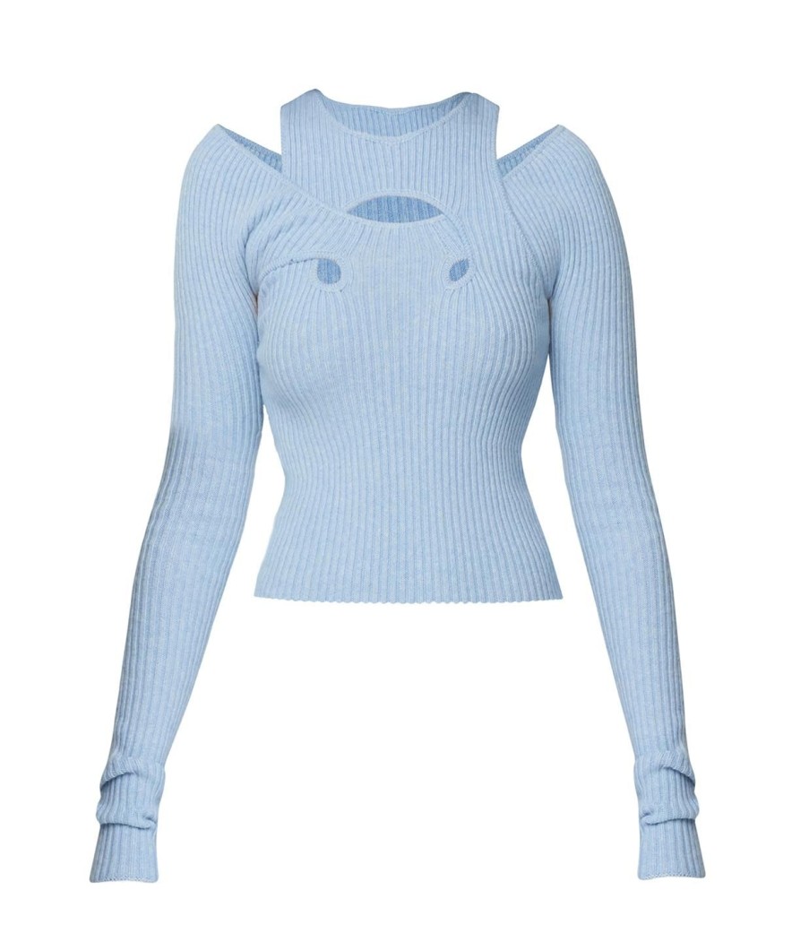 Clothing Wynn Hamlyn | Derry Long Sleeve Top In Powder Blue