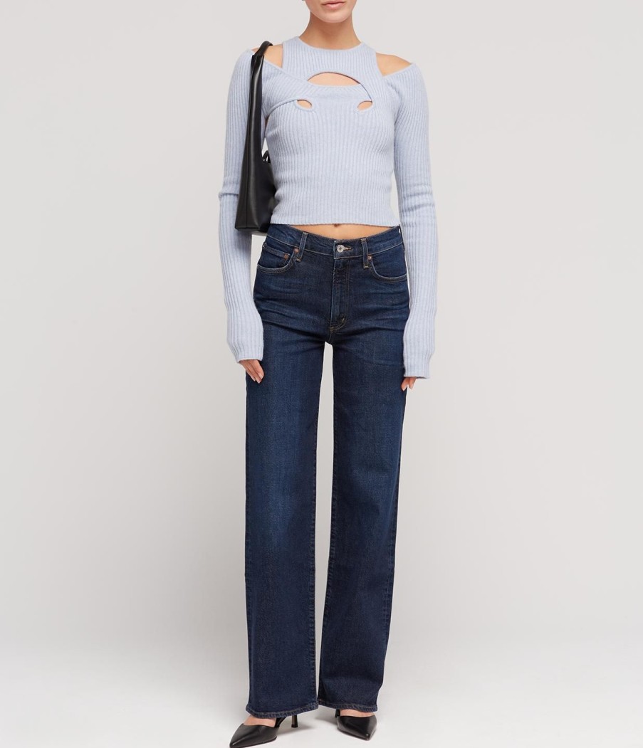 Clothing Wynn Hamlyn | Derry Long Sleeve Top In Powder Blue