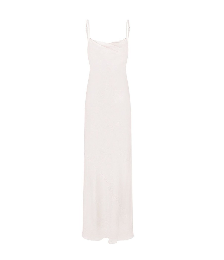 Clothing Anna October | Luna Cowl Neck Maxi Dress In Ivory