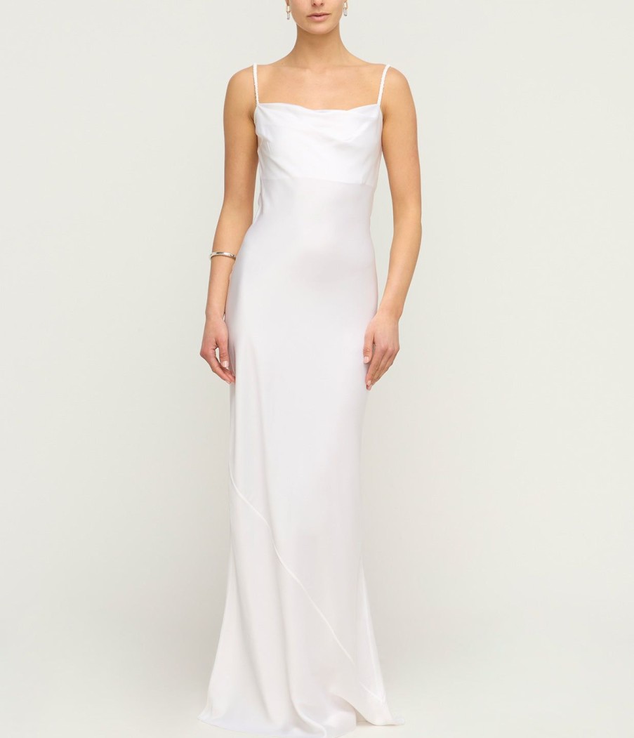 Clothing Anna October | Luna Cowl Neck Maxi Dress In Ivory