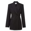 Clothing Beare Park | Wool Double Breasted Blazer In Black