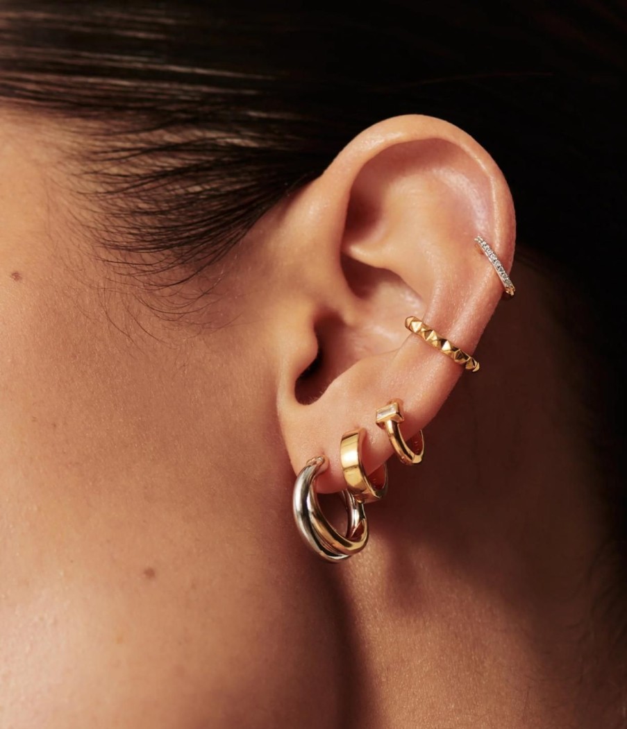 Accessories Missoma | Lucy Williams X Missoma Mini Entwine Mixed Metal Hoops