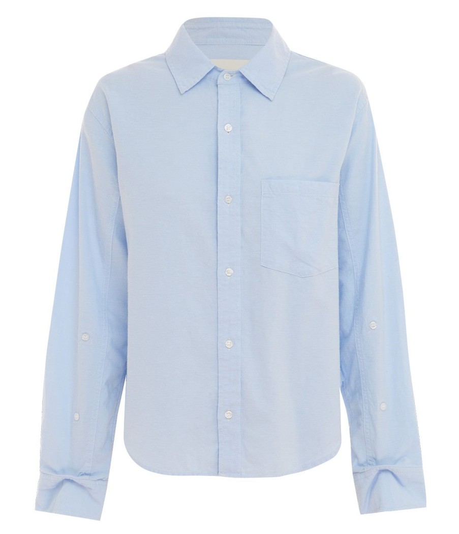 Clothing Citizens Of Humanity | Kayla Shrunken Shirt In Oxford Blue