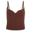 Clothing Paris Georgia | Heart Bodice Singlet In Cocoa