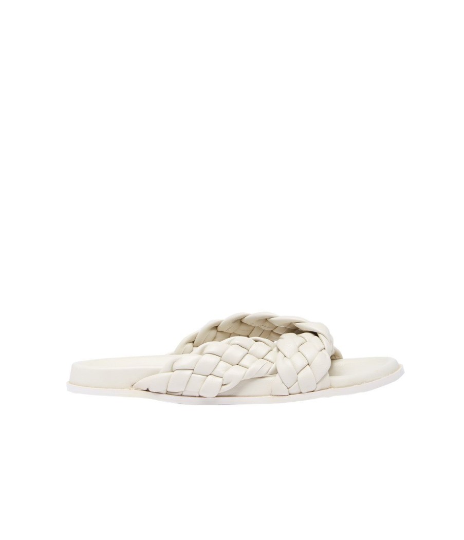 Shoes Nelson Made | Ina Knotted Slide In Crema