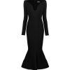 Clothing Solace London | Isa Crepe Knit Midi Dress In Black