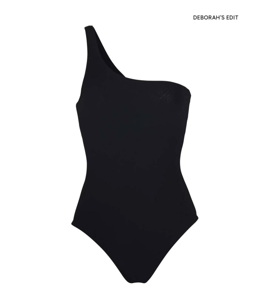 Clothing Anemos | The One Shoulder One Piece In Black