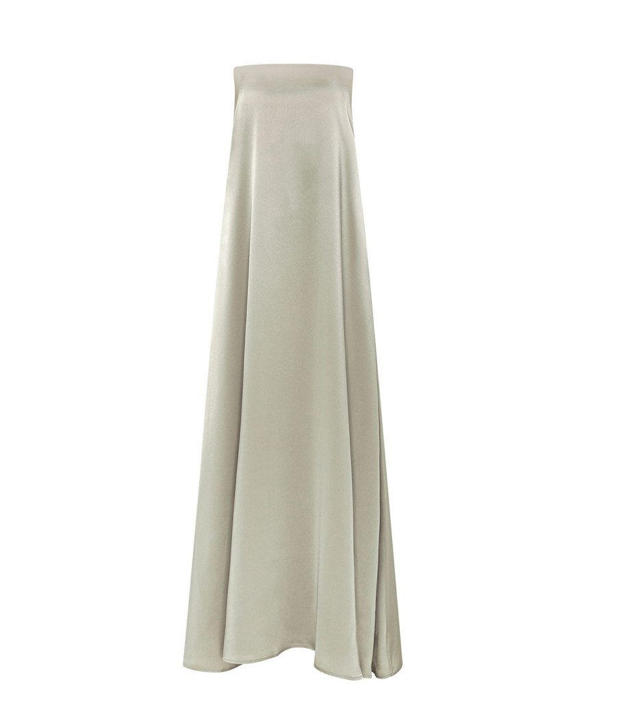 Clothing Anna Quan | Delfina Strapless Dress In Taupe