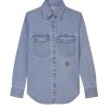 Clothing Yaitte | Western Denim Shirt In Light Washed Denim