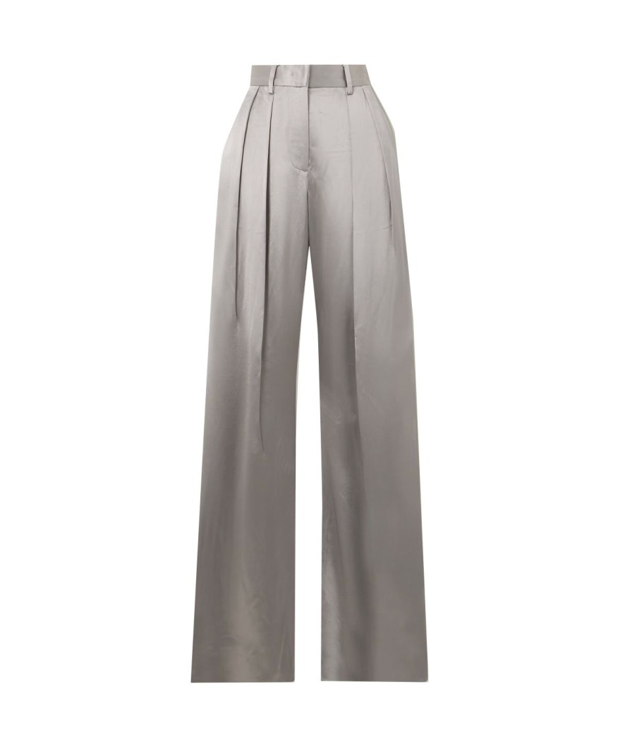 Clothing Staud | Luisa High Waisted Pant In Silver