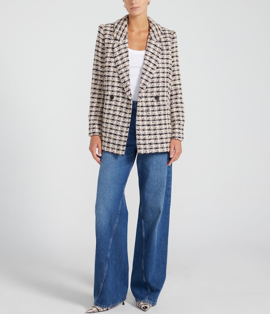 Clothing Anine Bing | Diana Blazer In Apricot Tweed