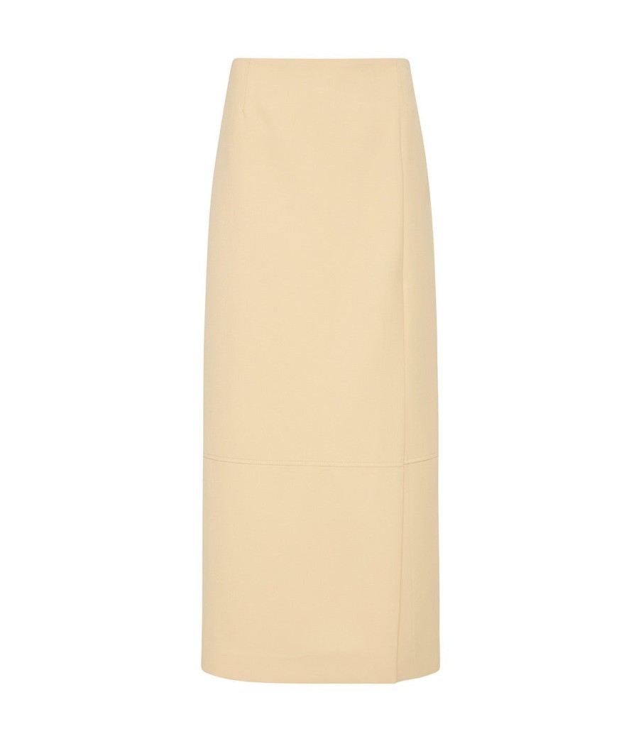 Clothing ESSE Studios | Delphi Split Midi Skirt In Butter