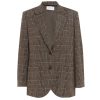 Clothing Harris Wharf London | Oversized Travel Blazer With Shoulder Pads In Black And Beige