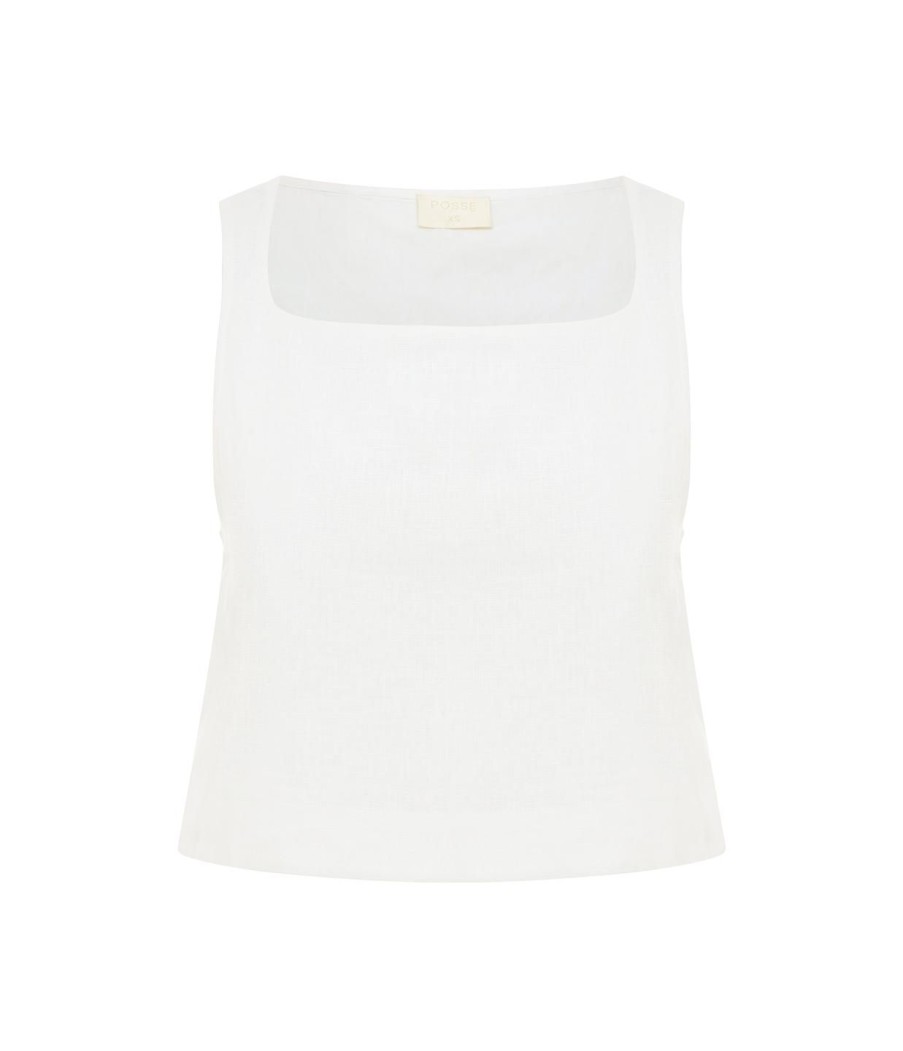 Clothing Posse | Val Linen Top In Ivory