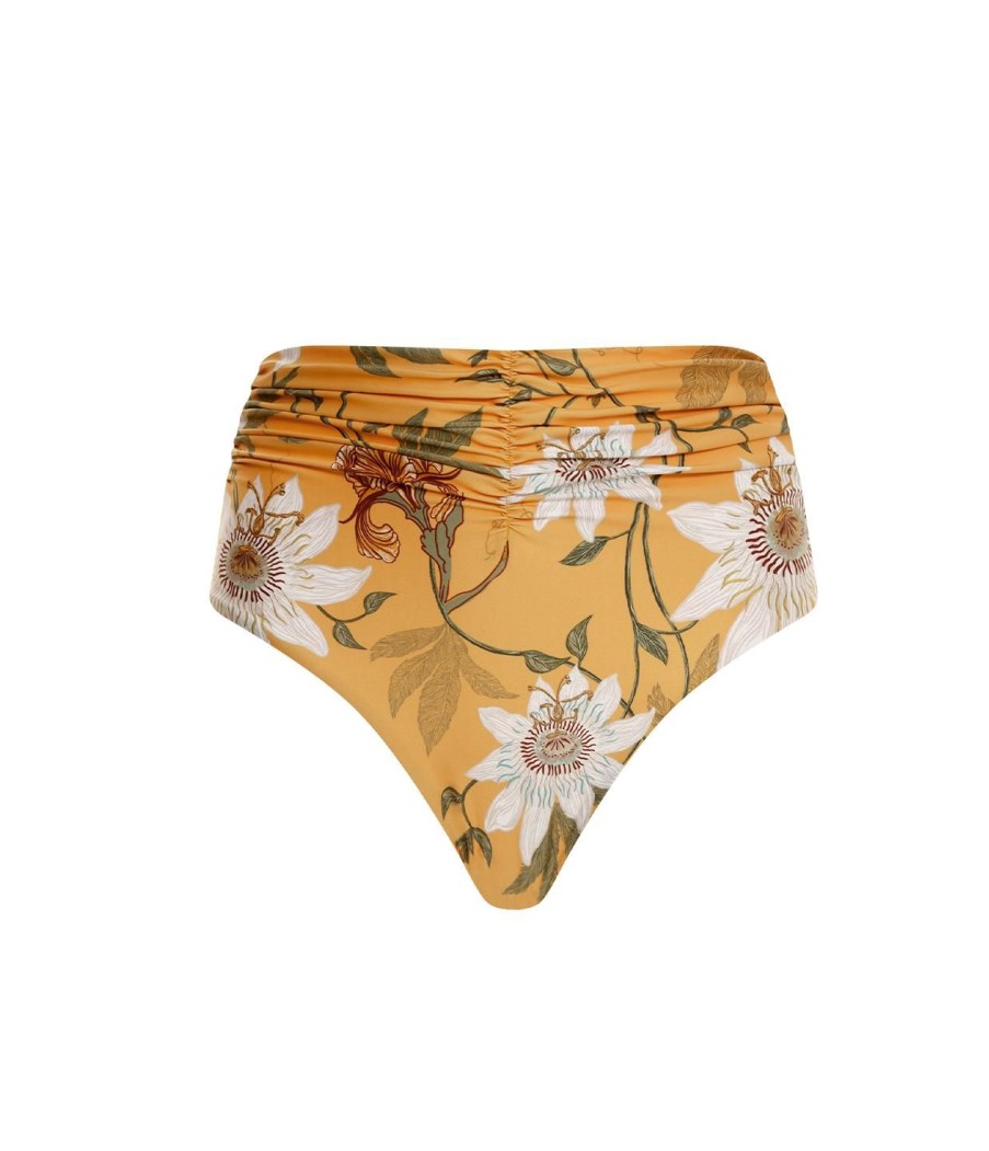 Clothing Agua By Agua Bendita | Vaiven High Waisted Bikini Bottom In Pasiflora