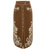 Clothing Alemais | Ruby Applique Maxi Skirt In Tobacco