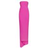 Clothing Solace London | Harlee Pleated Chiffon Maxi Dress In Hot Pink