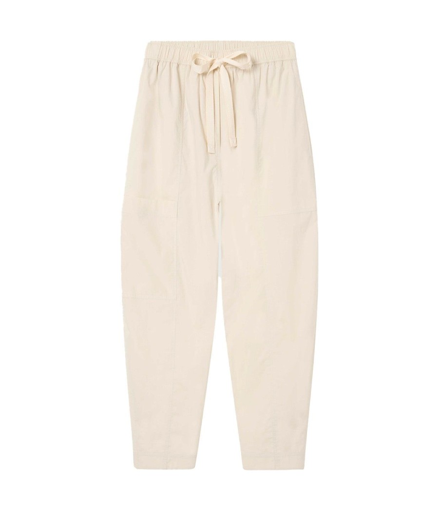 Clothing Lee Mathews | Cotton Poplin Pant In Limestone