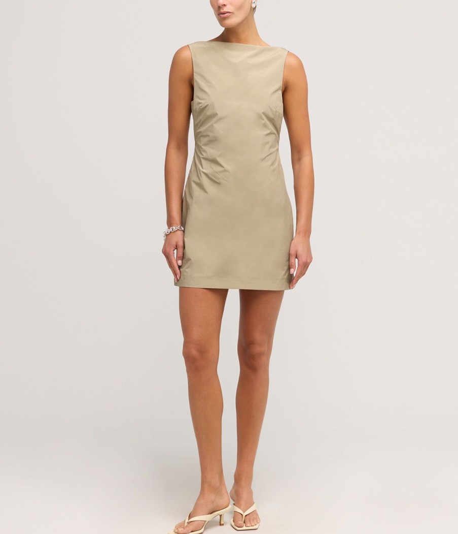 Clothing Wynn Hamlyn | Sophia Mini Dress In Cactus Green