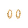 Accessories Missoma | Twisted Tidal Medium Hoop Earrings In Gold