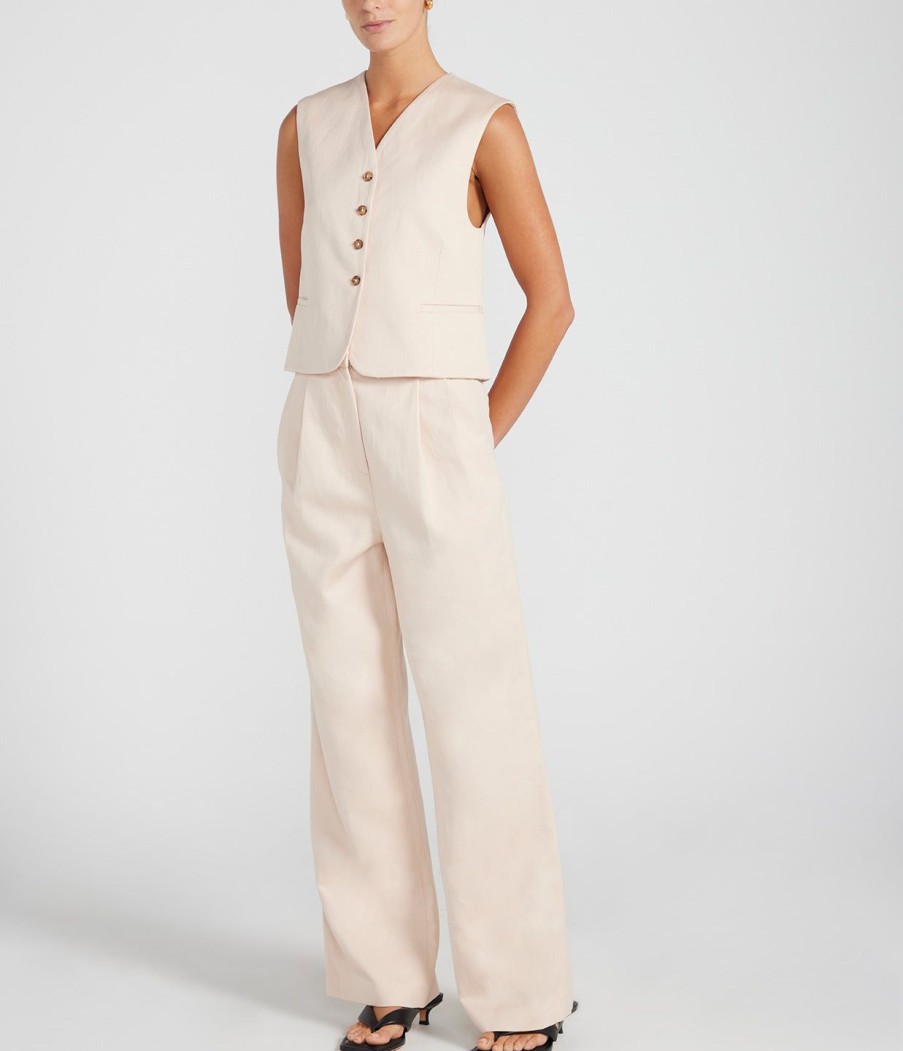 Clothing Loulou Studio | Iba Vest In Cream Rose