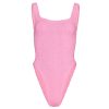 Clothing Hunza G | Square Neck Swim In Bubblegum