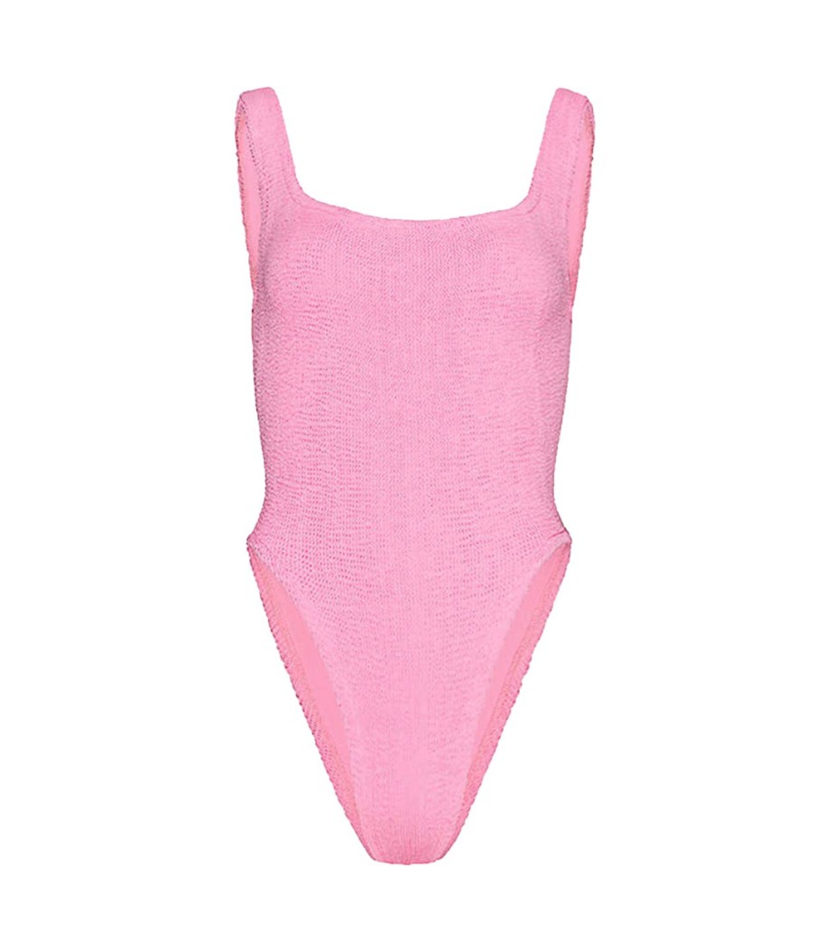 Clothing Hunza G | Square Neck Swim In Bubblegum