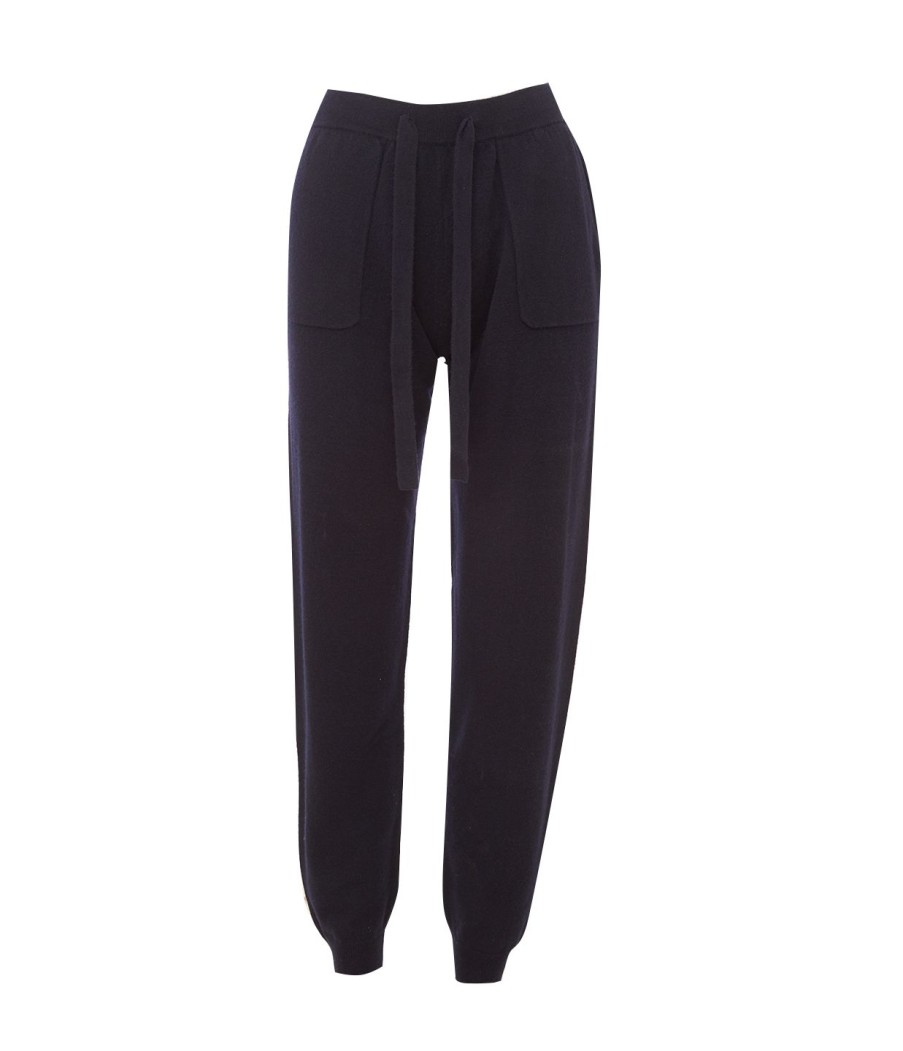 Clothing Allude | Wool And Cashmere Track Pant In Navy