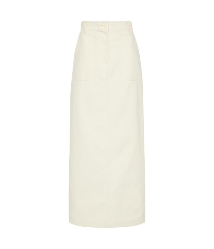 Clothing Friends with Frank | Claudia Cargo Midi Skirt In Ecru