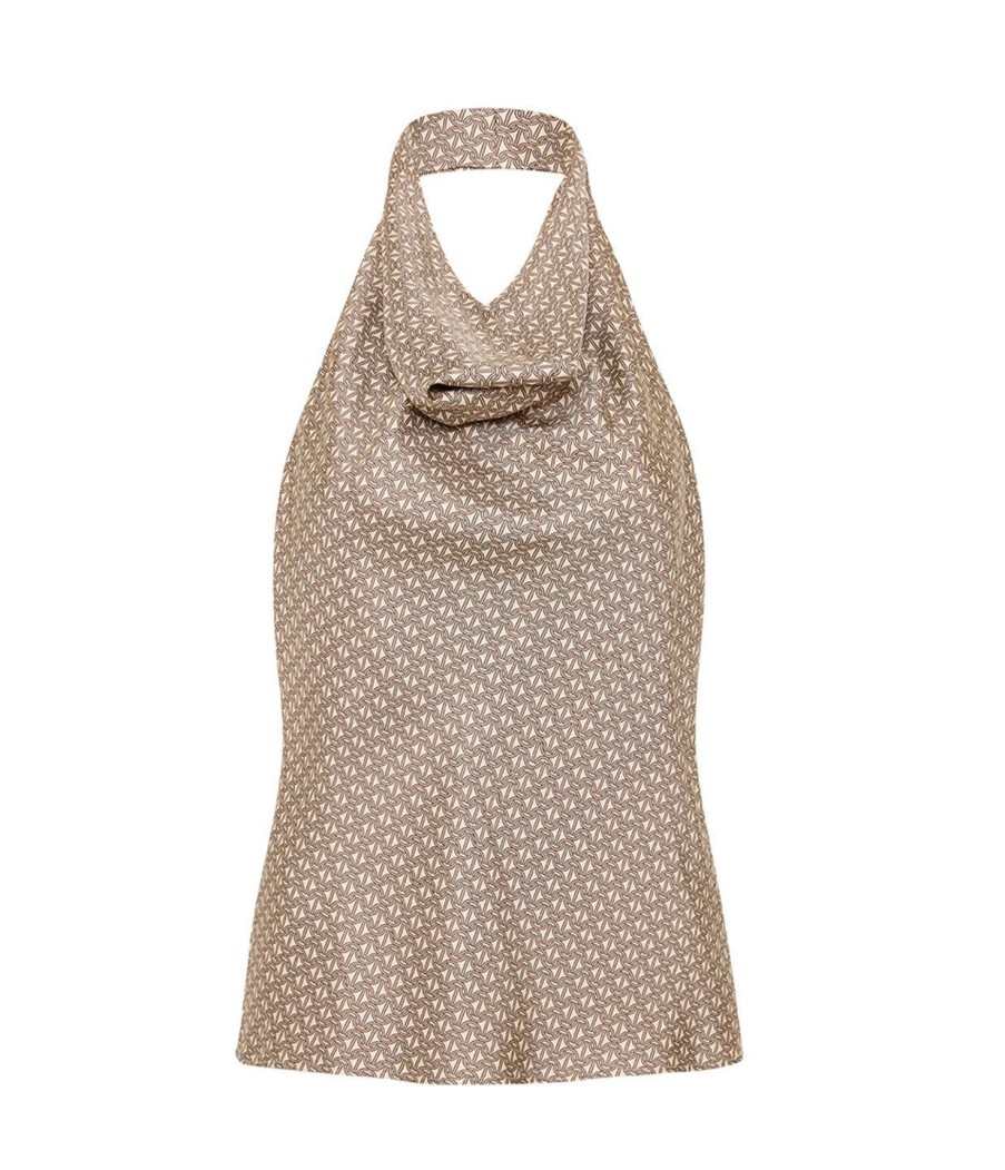 Clothing ESSE Studios | Linka Cowl Top In Crema Linka Print