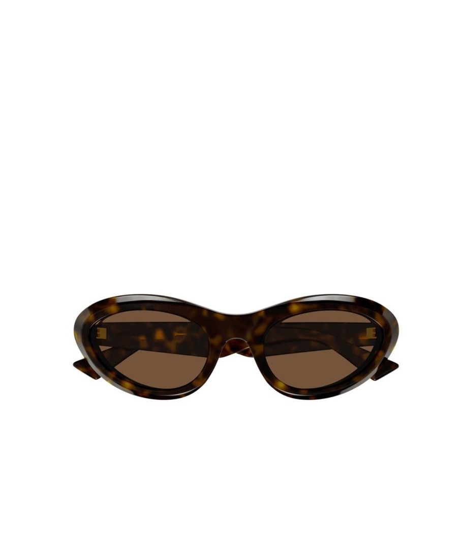 Accessories Bottega Veneta | Almond Frame Sunglasses In Tortoiseshell