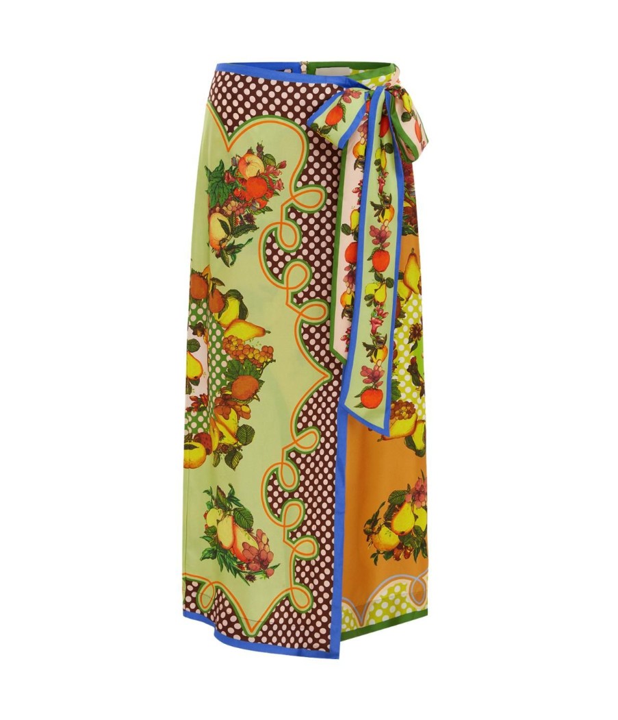 Clothing Alemais | Lemonis Silk Skirt In Multi