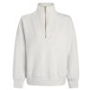 Clothing Varley | Hawley Half Zip Sweatshirt In Ivory Marle